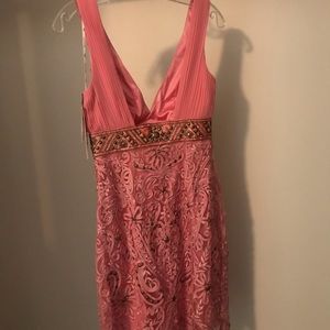Sue Wong - Embellished V-Neck Column Dress